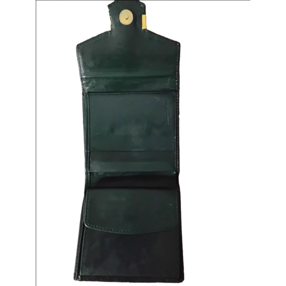 NEW ARRIVAL- Christian Dior Green Leather Vintage Bifold Compact Wallet - Picture 4 of 5